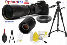 HD OPTURA  HD 500-1000mm TELEPHOTO ZOOM LENS FOR CANON EOS REBEL T5 T5I T6 T7
