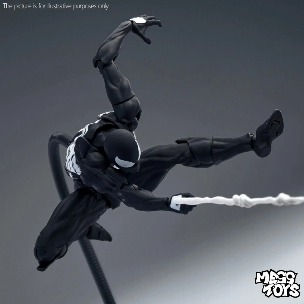 MESS TOYS Black Suit Neighbor Spider-Man Symbiote 1/12 Action Figure US STOCK image 14