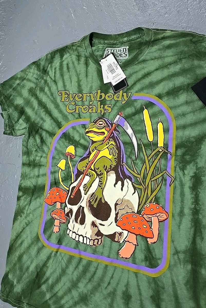 Steven Rhodes Frog Croaks Love To Death T-Shirt 2pc SZ Men's Small