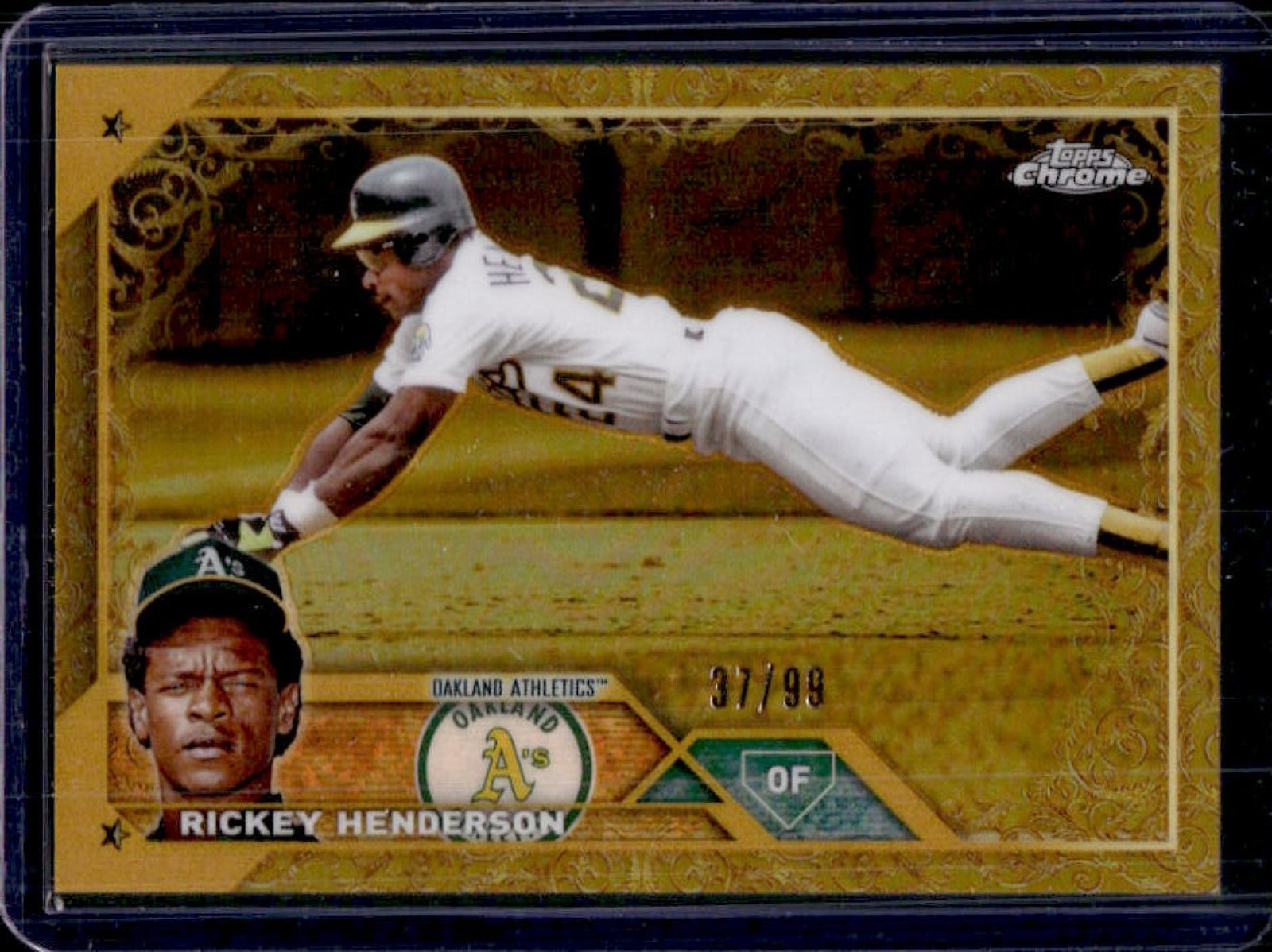 2023 Topps Gilded Collection Rickey Henderson #/99 Athletics