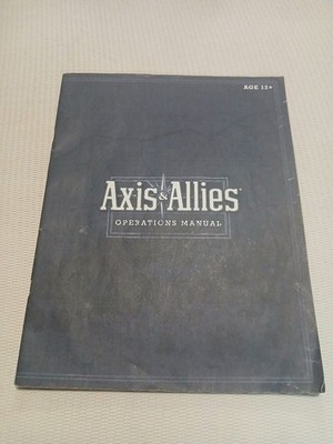Axis & Allies Operations Manual + Reference Cards Board Game Replacement Part