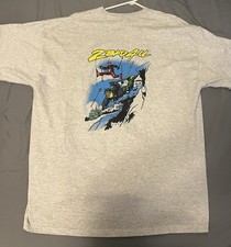 Vintage Jerzees 2 Bad 4 U T Shirt Men 2XL Gray Polycotton Made in USA Crew