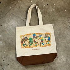 Vintage New Mexico Kokopelli Canvas Tote Bag Polar Graphics Kent Washington