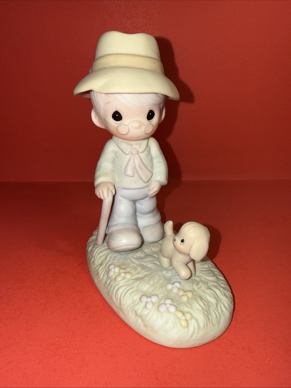Precious Moments “We Need a Good Friend Through the Ruff Times” Boy & Dog 1988