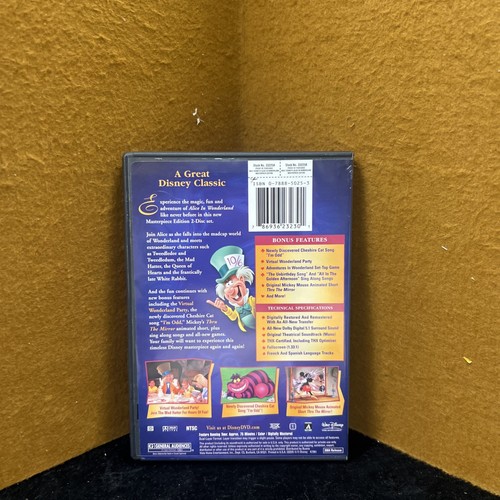 Alice in Wonderland ( Masterpiece Edition ) - Disney - 2 Disc Set - DVD - Picture 6 of 6