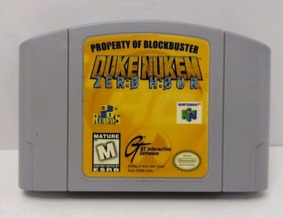 Duke Nukem Zero Hour N64 Property Of Blockbuster Cartridge Rare
