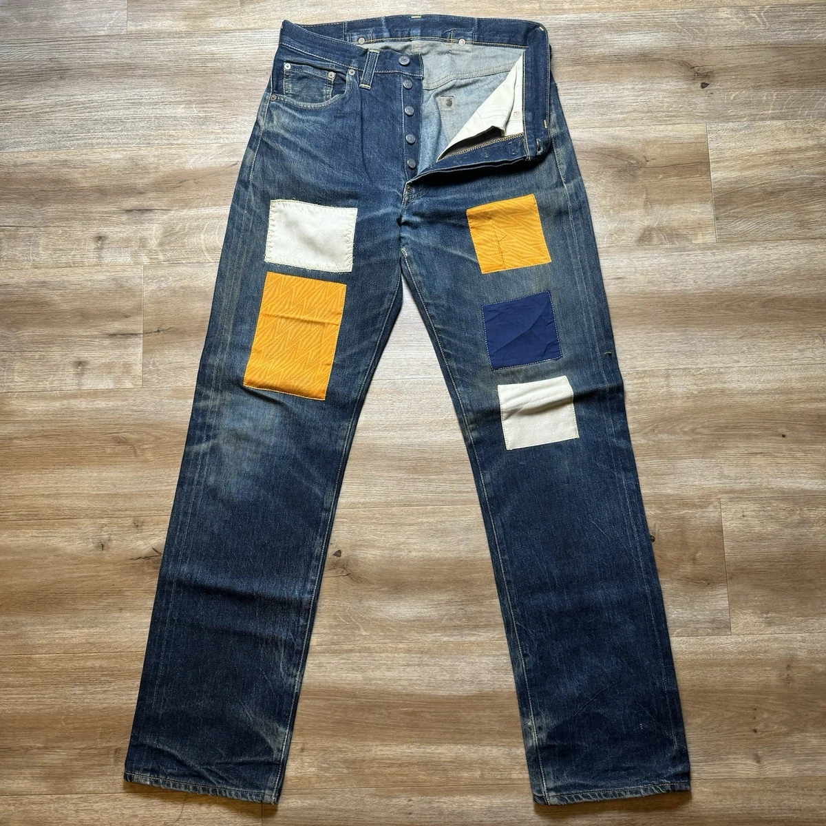 Vintage Levis Jeans Men 201xx 33x36 Blue LVC Big E Selvedge Unique