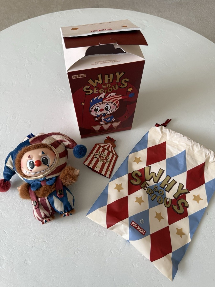 Authentic WHY SO SERIOUS Plush Doll Juggling Clown Labubu US Open
