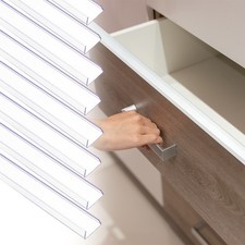 8Pcs Cabinet Door Protector, 18" x 7/8" for 11/16"- 13/16" Thick Cabinet, Clear