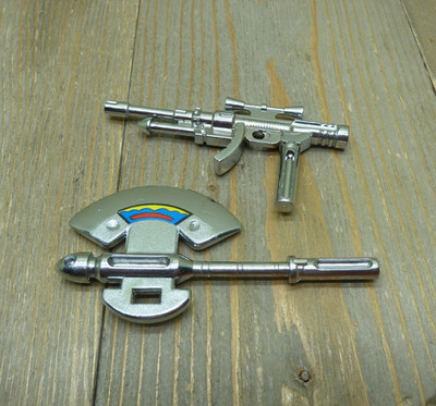Pair Of Weapons For Star Cruiser Transformer Robot 1985 Son Ai Toy Chrome