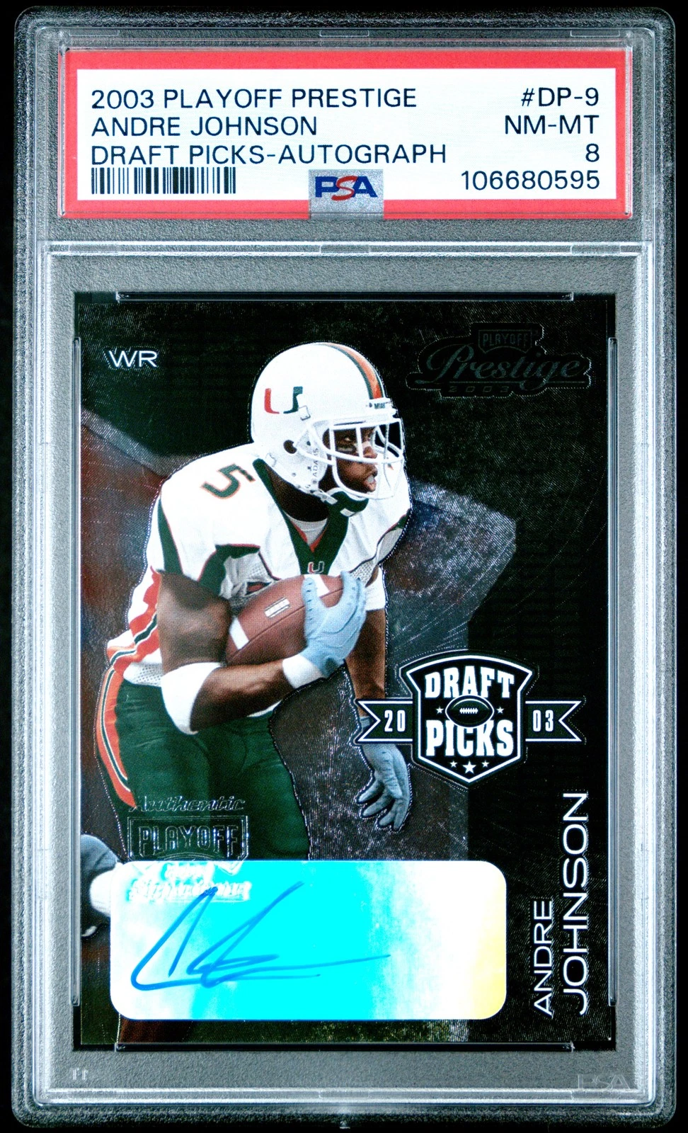 Andre Johnson Playoff Prestige Draft Picks #DP9 Draft Picks-Autograph