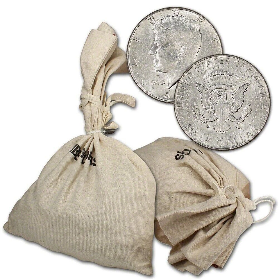 90% Silver 1964 Kennedy Half Dollars - $1000 Face Value Bag