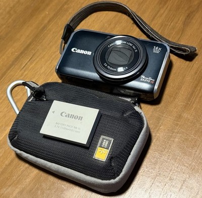 Canon PowerShot SX210 IS Digital Camera W/Battery & Case - Tested