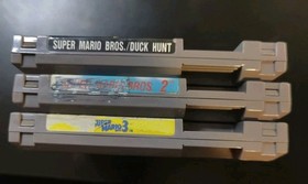Super Mario Bros. 1, 2 & 3 - Game Lot - Nintendo NES - Carts Only - TESTED!
