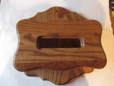 Tissue Box Cover Holder Wooden Solid Oak w Dovetail corners 14" x 12"
