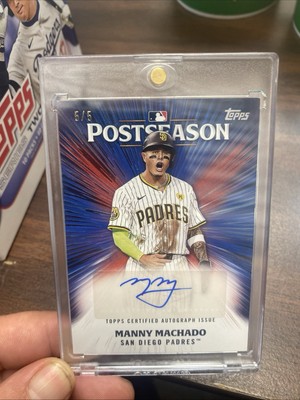2025 Topps #PPA-MM Manny Machado AUTO Postseason 2024 1/5 Odds 1 