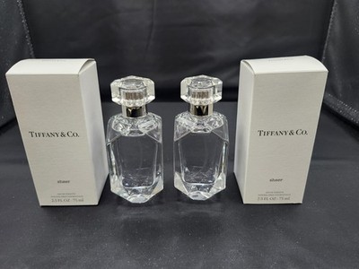 LOT OF TWO NEW TIFFANY & CO. SHEER EAU DE TOILETTE 2.5 oz (TESTER)