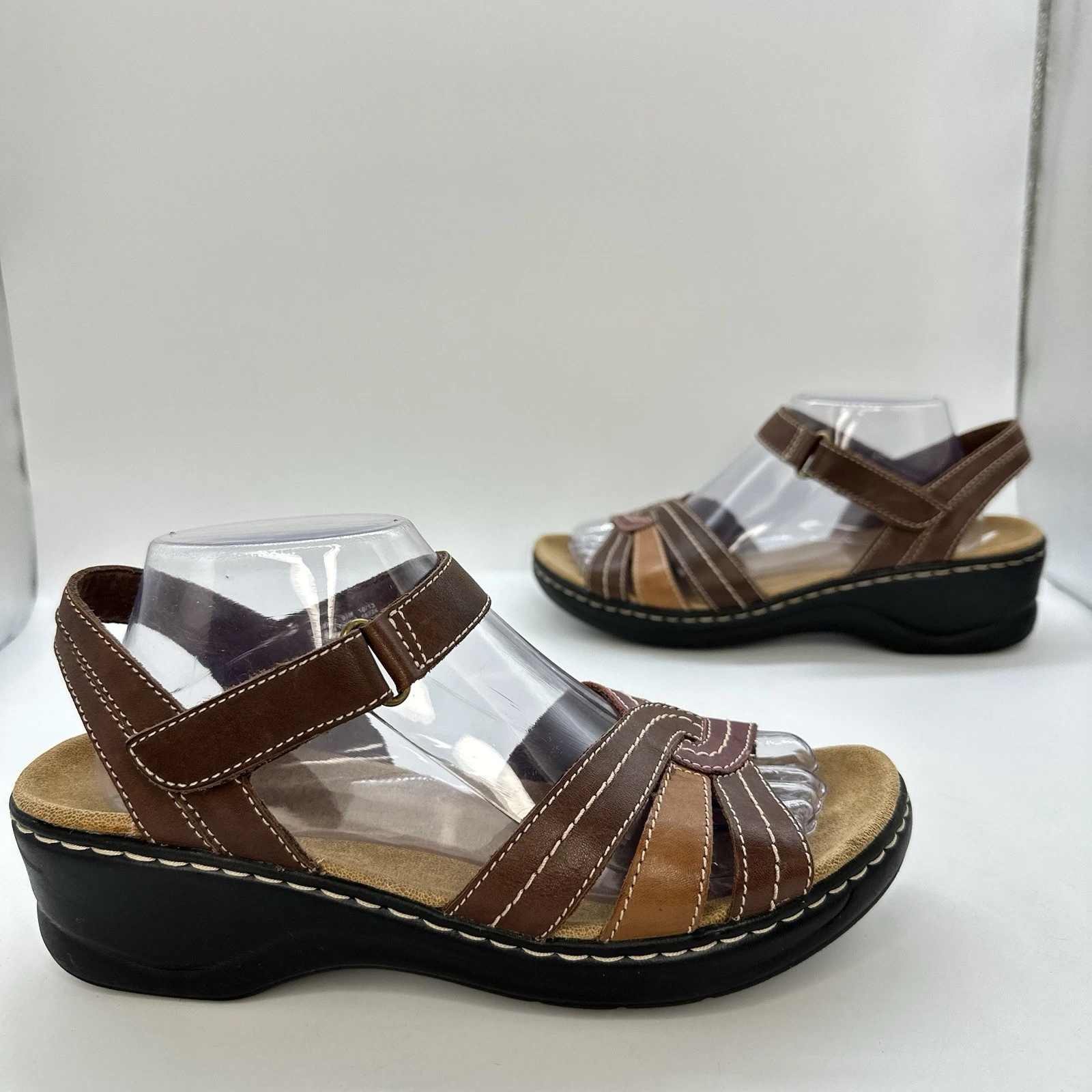 Clarks Lexi Cricket cinturino alla caviglia regolabile in pelle donna 9 5 M marrone