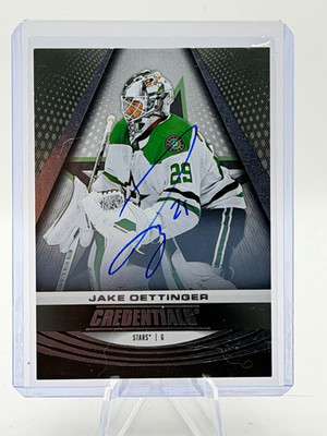2025-26 Upper Deck Credentials Jake Oettinger Autograph #40 Dallas Stars