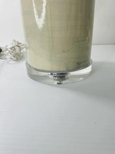 Uttermost Zesiro Modern Table Lamp Beige Ceramic Nickel Crystal NWT LAMP ONLY - Picture 4 of 8