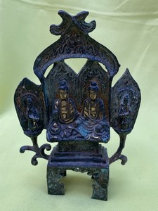 Gilt—bronze Buddha statue