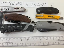 UTILITY KNIVES MIXED MANY TYPES COLORS CHOICES IN GOOD SHAPE GET 6 FOR $23 OBO