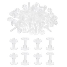 20mm Chicago Screws, 40 Sets Plastic Chicago Screw Binding Post,Clear