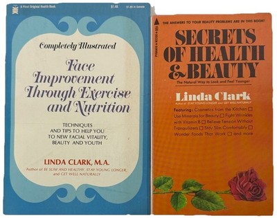 Vintage Linda Clark Paperbacks Face Improvement Secrets of Health & Beauty Lot 2