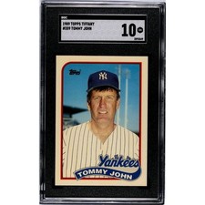 Gem Mint 🔥 1989 Topps Tiffany MLB Card Tommy John #359 New York Yankees SGC 10