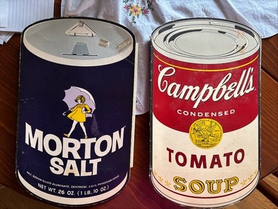 VINTAGE ANDY WARHOL CAMPBELLS TOMATO SOUP 8 PKT FOLDER PORTFOLIO ART MORTON SALT