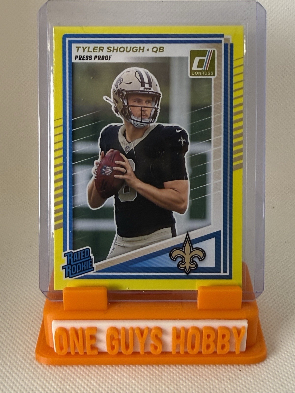 2025 Panini Donruss - Rated Rookie Tyler Shough #304 Press Proof Yellow (RC)