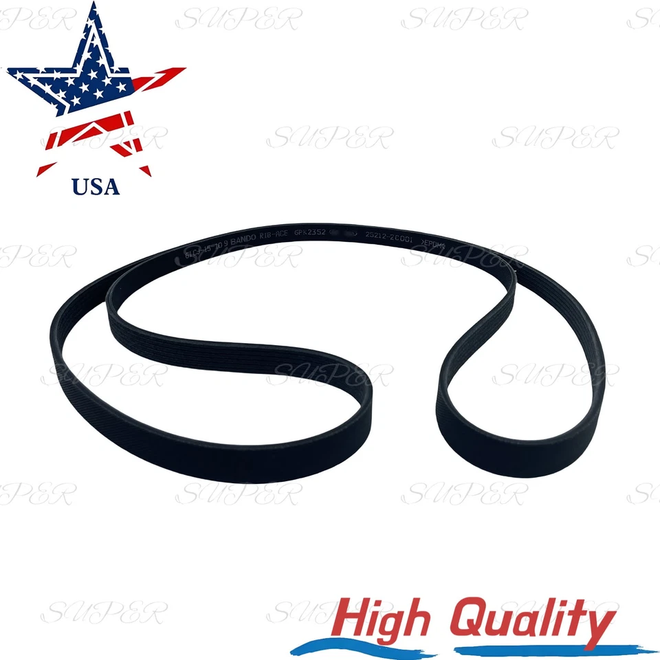 V-Ribbed Belt & Tensioner Kit for 2010-2013 Hyundai Genesis Coupe 2.0L US STOCK Foto 2 de 3