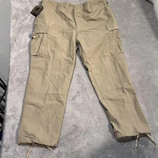 Propper Cargo Pants Mens 2XL Regular Khaki BDU Ripstop Button Fly Drawstring