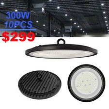 10 Pack High Bay Led Shop Lights 300 Watt Industrial Factory Commercial Workshop