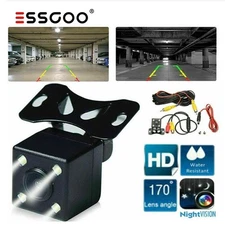 ESSGOO New Car Reverse Backup Rear View Camera 170° for Monitor and Car Stereo