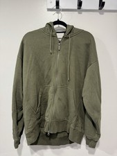 Zella Women's Full Zip Hooded Fleece Hoodie w/ Pockets Solid Green Size M