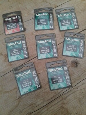 Mustad Haken Widerhaken Spaten Gr. 22 und 24