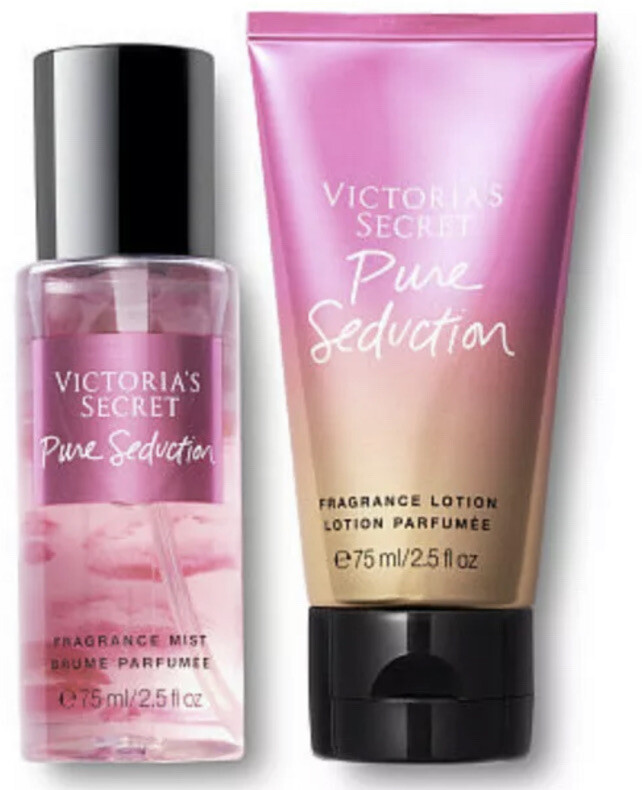 VICTORIA’s SECRET Logo PURE SEDUCTION MIST AND LOTION TRAVEL GIFT SET