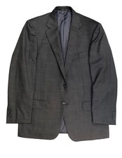 Ermenegildo Zegna Wool Blazer Men's 42R Italy Gray Micro Check 2-Button