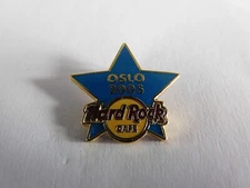 Hard Rock Cafe OSLO Grand Opening STAFF Member Blue Training Star Pin ( RARE )