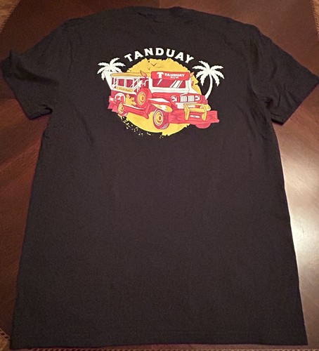 Tanduay Rum Distillery 100% Cotton Tee T-Shirt, Size M, Black, NEW - Picture 2 of 7