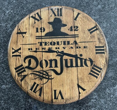 Authentic Bar Decor (Don Julio ) Bourbon Whiskey Barrel Wall Clock 21  DIA.