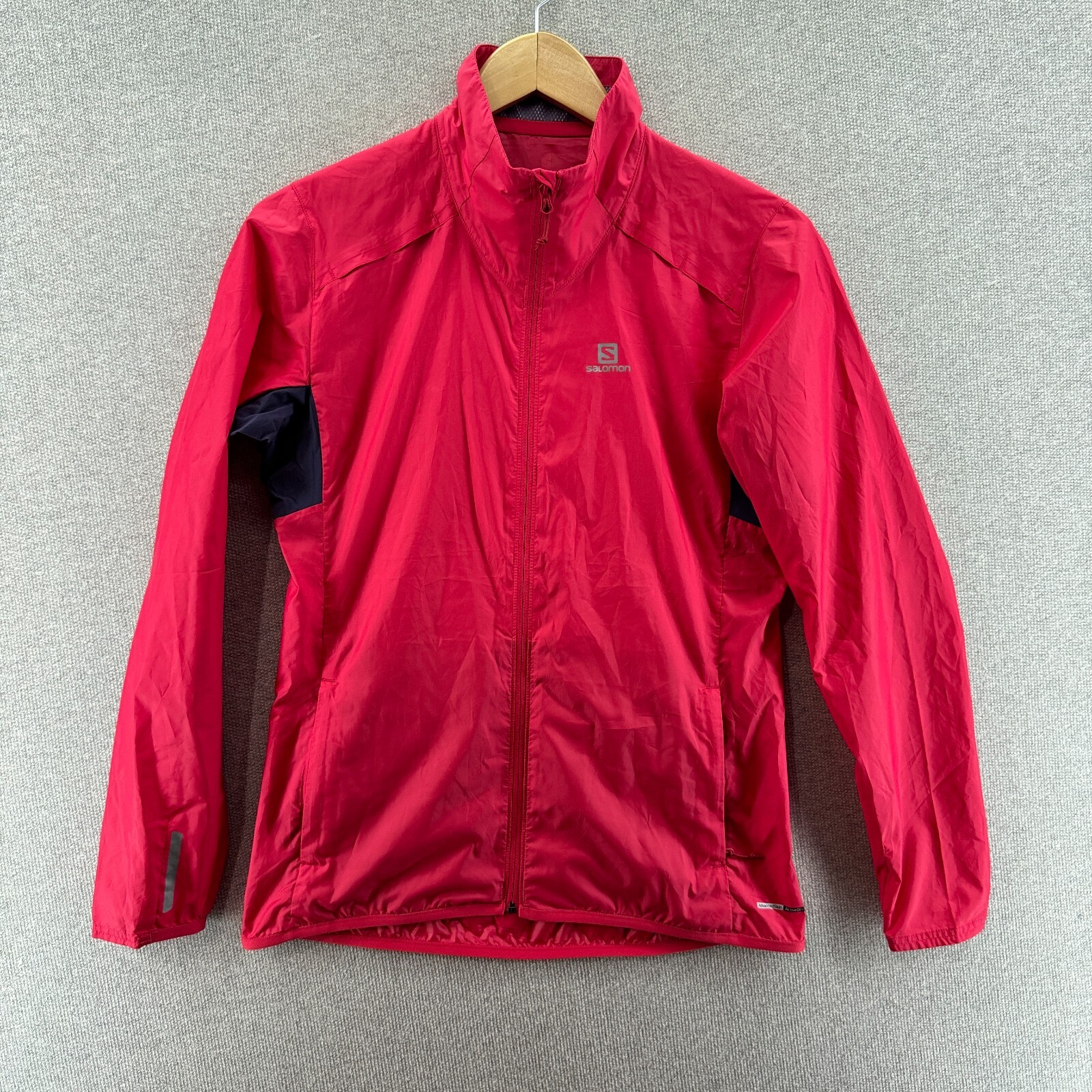 Giacca a vento Salomon donna piccola rossa leggera AdvancedSkin ActiveDry