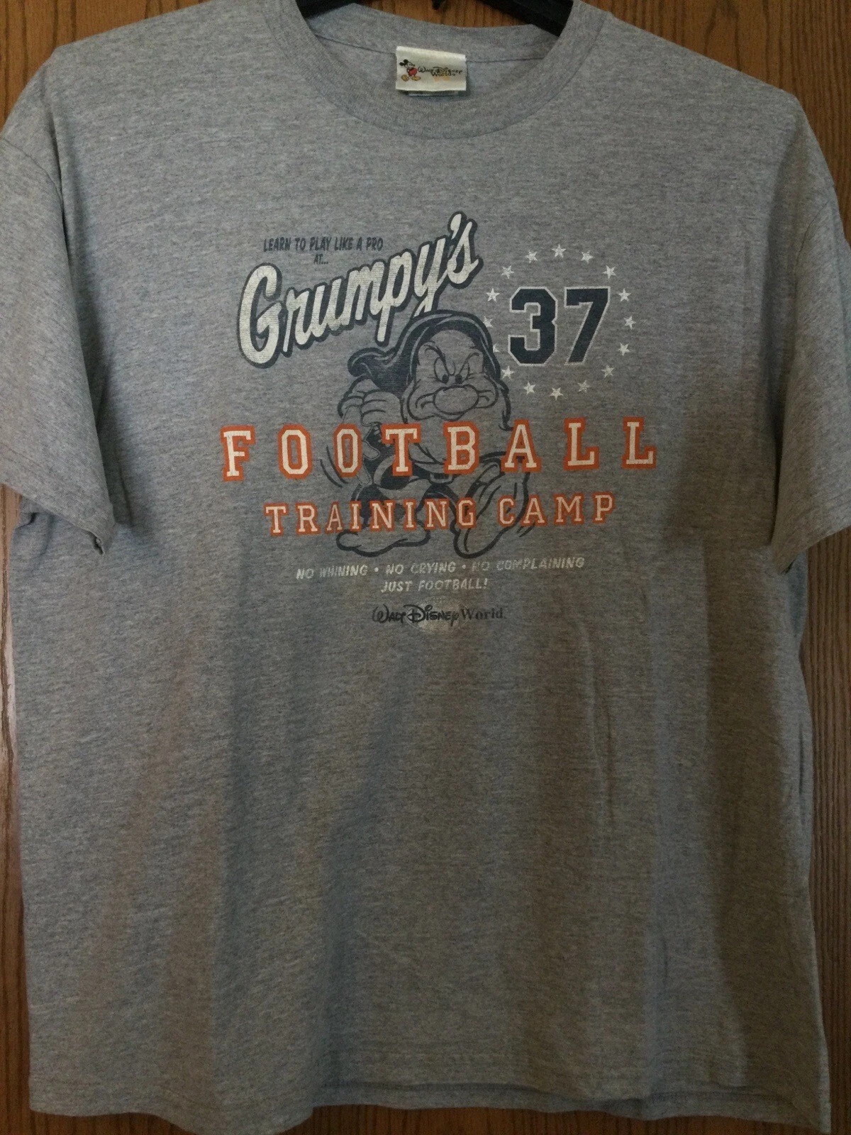 Grumpy’s Football Training Camp- Walt Disney World - Gray Shirt - XL
