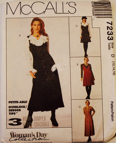 ¡Tú eliges! VESTIDO JUMPER Patrón de costura Falta y Talla Grande ~ UC - Imagen 38 de 53