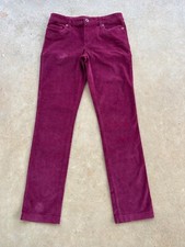 Tommy Hilfiger Womens Burgundy Corduroy Pants Size 2 Straight Leg Q3