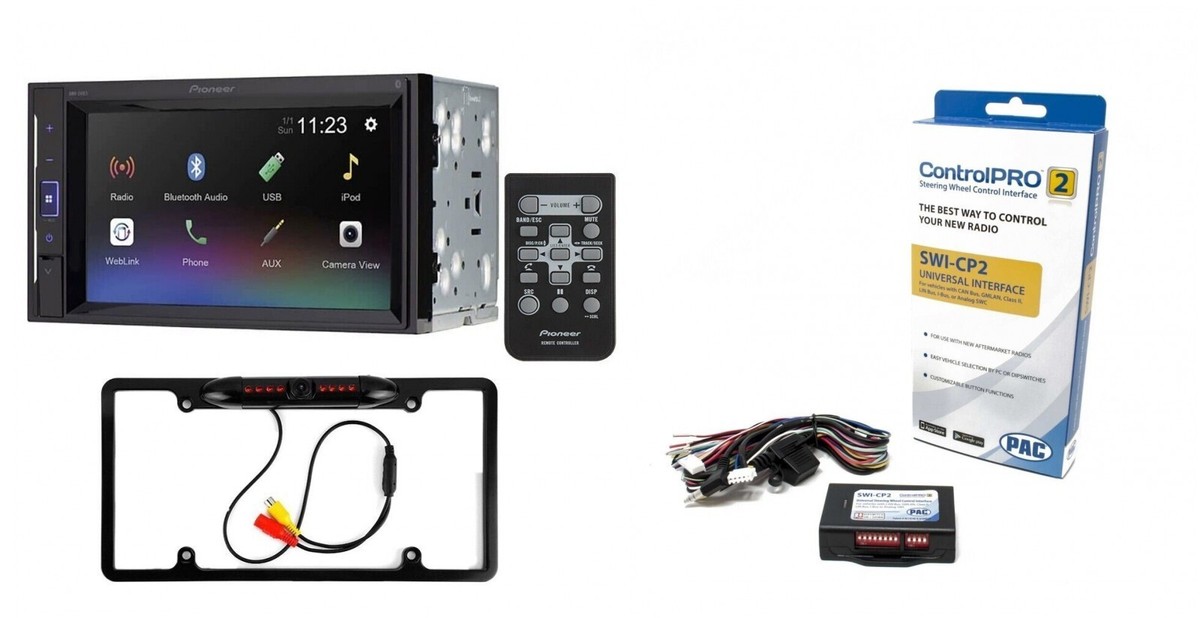 Pioneer DMH-241EX 2-DIN Bluetooth Car Stereo | Steering Wheel