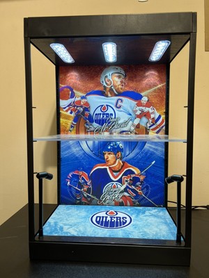 Connor McDavid & Wayne Gretzky Custom LED Sports Card Display Case - Oilers