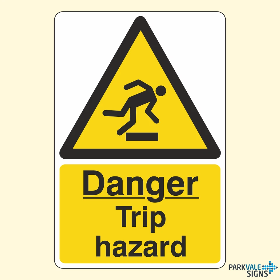LASTING IMPRESSIONS (SIGNS) LIMITED Danger Trip Hazard Sign