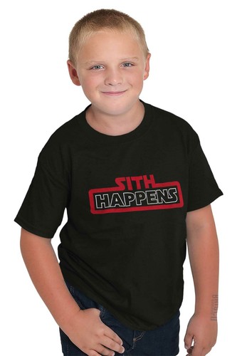 Funny Space Movie Villain Humor Sith Happens Youth Crewneck T Shirts Boy or Girl - Picture 6 of 9